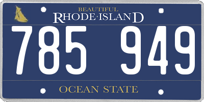 RI license plate 785949