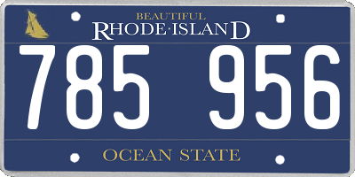RI license plate 785956