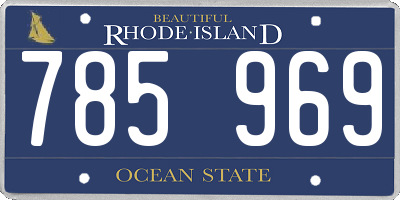 RI license plate 785969