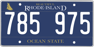 RI license plate 785975
