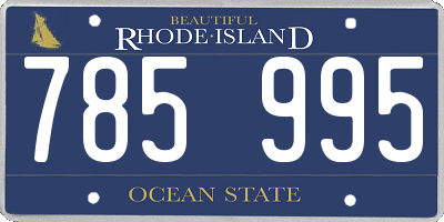 RI license plate 785995