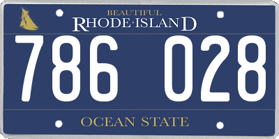RI license plate 786028