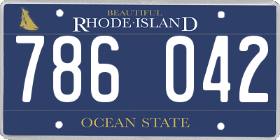 RI license plate 786042