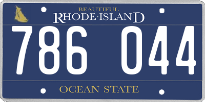 RI license plate 786044