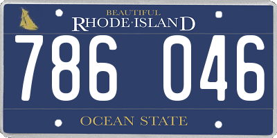 RI license plate 786046