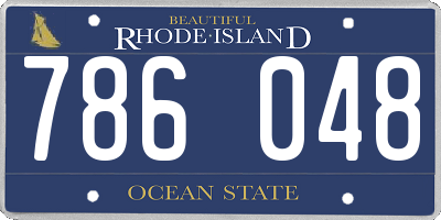 RI license plate 786048