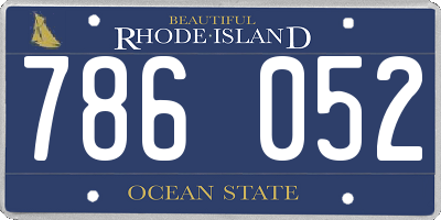 RI license plate 786052