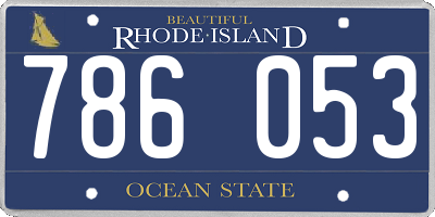RI license plate 786053