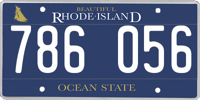 RI license plate 786056