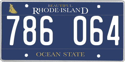 RI license plate 786064