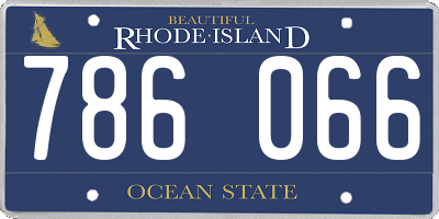 RI license plate 786066