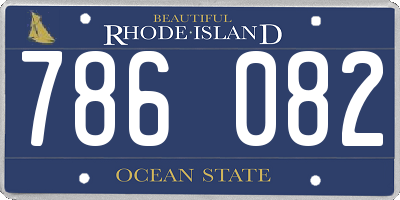 RI license plate 786082