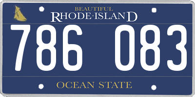 RI license plate 786083