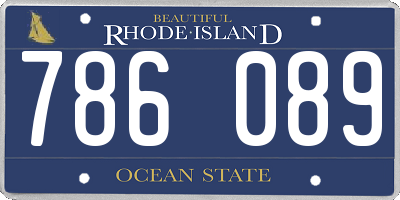 RI license plate 786089