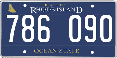 RI license plate 786090