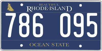 RI license plate 786095