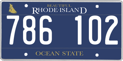 RI license plate 786102