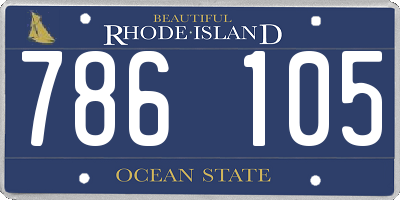 RI license plate 786105