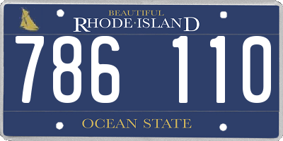 RI license plate 786110