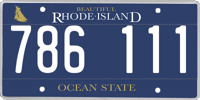RI license plate 786111
