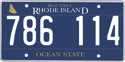 RI license plate 786114