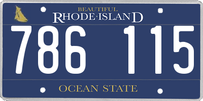 RI license plate 786115