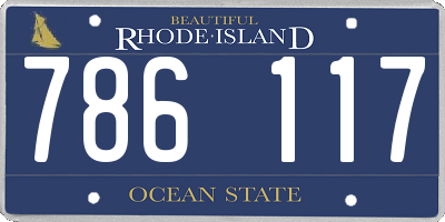 RI license plate 786117