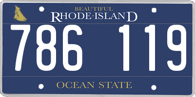 RI license plate 786119