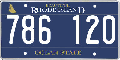 RI license plate 786120