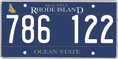 RI license plate 786122