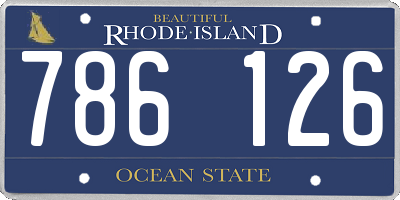 RI license plate 786126
