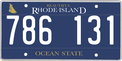 RI license plate 786131