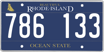 RI license plate 786133