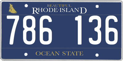 RI license plate 786136