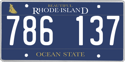 RI license plate 786137