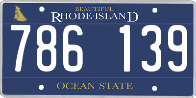 RI license plate 786139