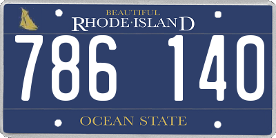 RI license plate 786140