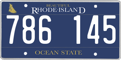 RI license plate 786145