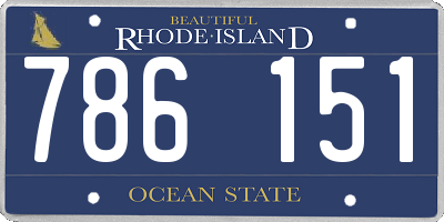 RI license plate 786151