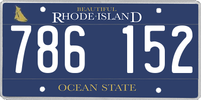 RI license plate 786152