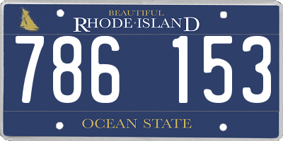 RI license plate 786153