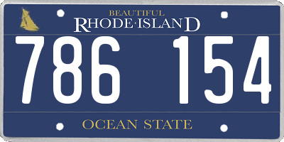 RI license plate 786154