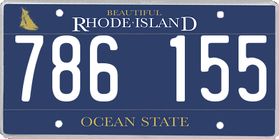 RI license plate 786155
