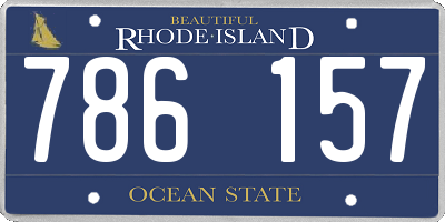 RI license plate 786157