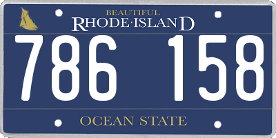 RI license plate 786158