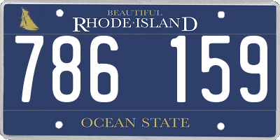 RI license plate 786159
