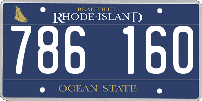 RI license plate 786160