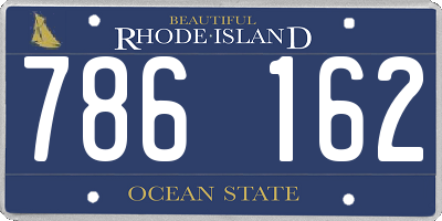 RI license plate 786162