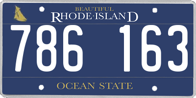 RI license plate 786163