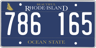 RI license plate 786165